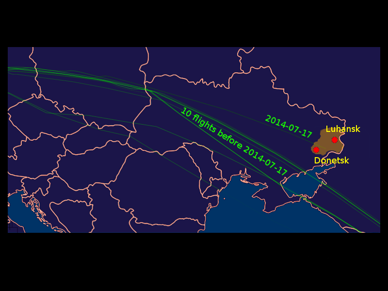 Flight paths Ukraine